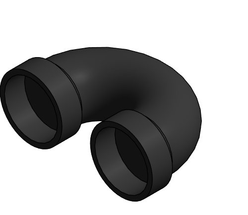 Fitting Bend Return NIBCO HxH ABS DWV 5879