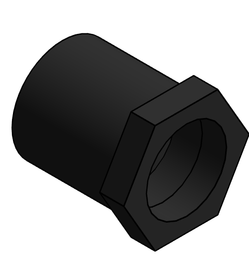 Fitting Bushing Reducing NIBCO Chemtrol PP 80 MPTxFPT 6118 3 4