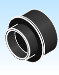 Fitting Bushing Flush NIBCO SpgxH ABS DWV 5801 2 F Double
