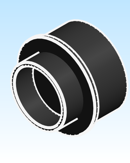 Fitting Bushing Flush NIBCO SpgxH ABS DWV 5801 2 F Double