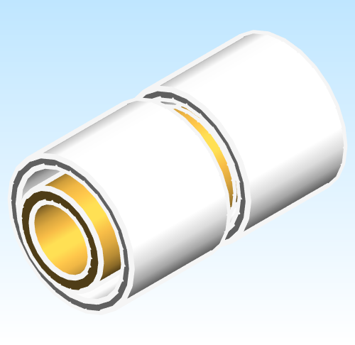 Fitting Coupling HeatLink Insert PEX LF Brass