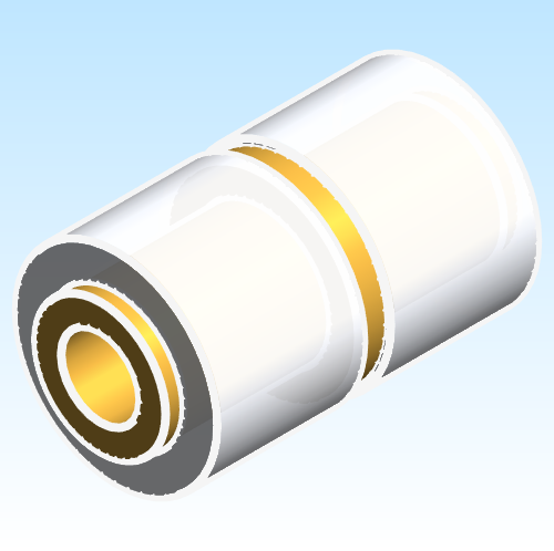 Fitting Coupling REHAU F1960 LF Brass