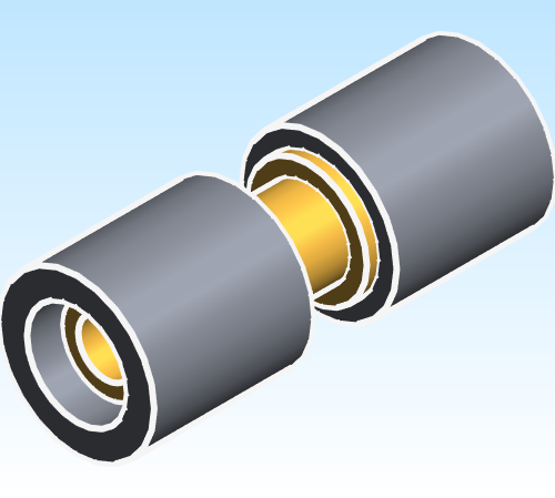 Fitting Coupling Straight Rehau EVERLOC+ LF Brass