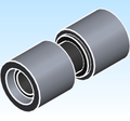 Fitting Coupling Straight Rehau EVERLOC+ Polymer