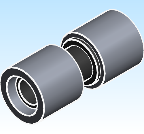 Fitting Coupling Straight Rehau EVERLOC+ Polymer
