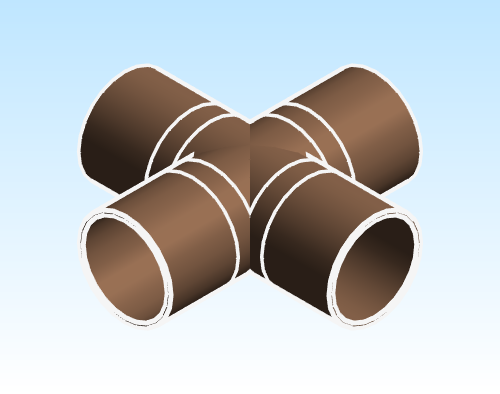 Fitting Cross NIBCO CxCxCxC Cast 735