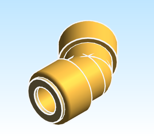 Fitting Elbow 45 SharkBite Brass LF PEXxPEX