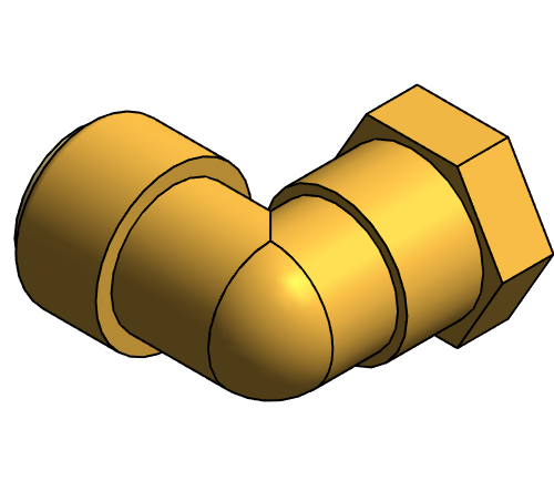 Fitting Elbow Adapter 90 SharkBite Brass LF PEXxFNPT