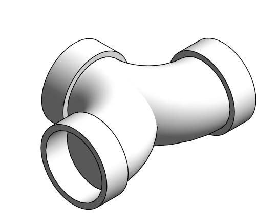 Fitting Elbow Double Equal Reducing NIBCO HxHxH PVC DWV 4837