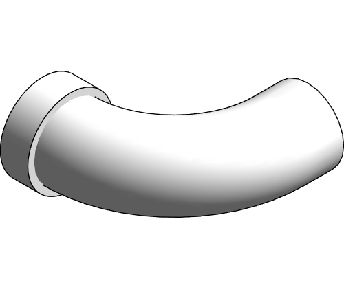 Fitting Elbow Long Turn Street 90 NIBCO SpgxH PVC DWV 4807 2 LT