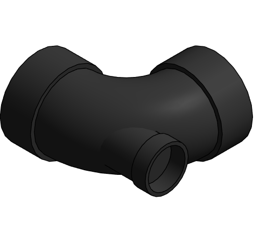 Fitting Elbow Low Heel Inlet 90 NIBCO HxHxH ABS DWV 5861 LH
