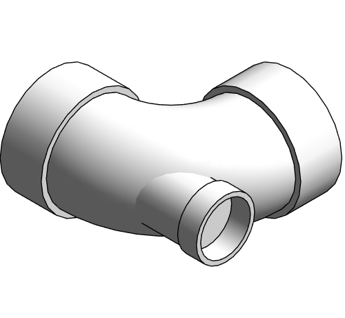Fitting Elbow Low Heel Inlet 90 NIBCO HxHxH PVC DWV 4861 LH