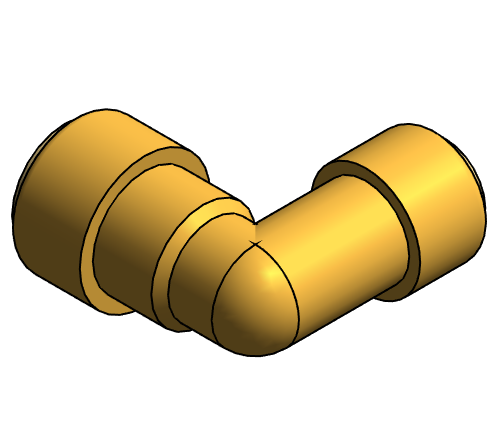 Fitting Elbow Reducing 90 SharkBite Brass LF PEXxPEX