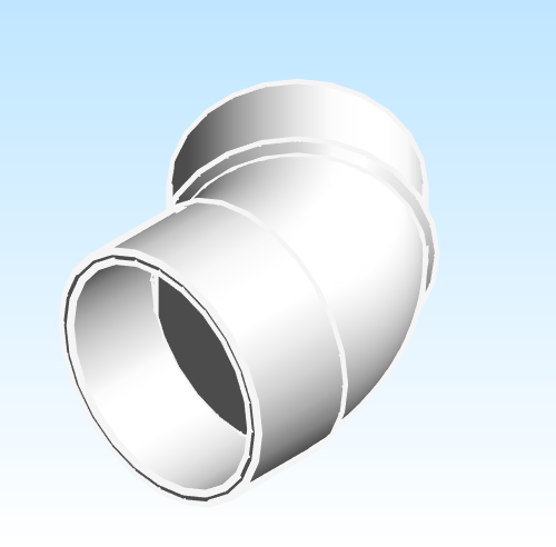 Fitting Elbow Street 45 Westlake HxSpg PVC DWV DL Series D50XLS