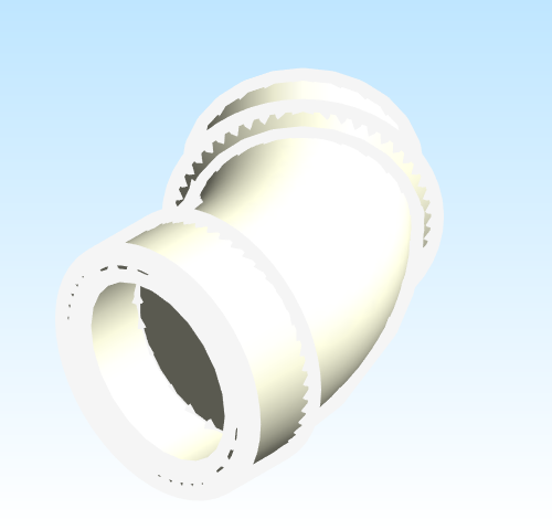 Fitting Elbow Street 45 Westlake HxSpg PVC DWV D Series D50XLS