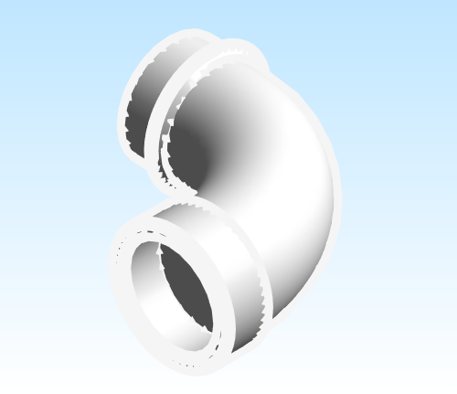 Fitting Elbow Street Extra Long Radius 90 Westlake HxSpg PVC DWV DL Series Metric