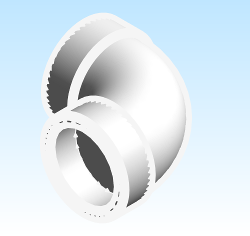 Fitting Elbow Sweep 90 Westlake HxH PVC DWV DL Series Metric