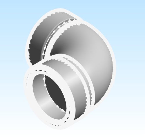 Fitting Elbow Reducing 90 Westlake HxNut PVC DWV DH Series