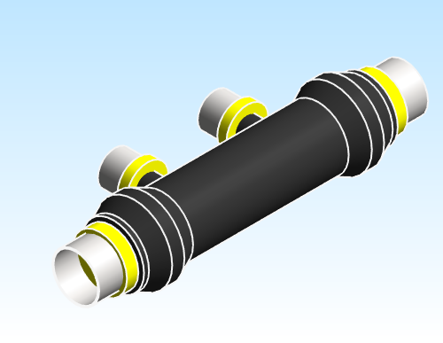 Fitting Manifold 2 Port Flow Through Viega PEX Press ZL Polymer V5636