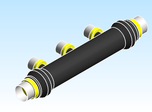 Fitting Manifold 3 Port Flow Through Viega PEX Press ZL Polymer V5636