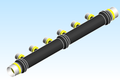Fitting Manifold 6 Port Flow Through Viega PEX Press ZL Polymer V5636