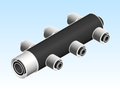 Fitting Multi Port Tee Closed End 6 Outlet Opposing Rows HeatLink PEX HPP