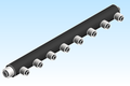 Fitting Multi Port Tee Closed End 8 Outlet Single Row HeatLink PEX HPP