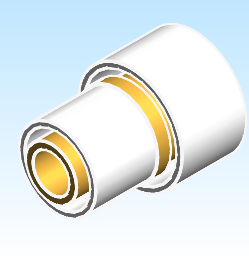 Fitting Reducing Coupling HeatLink Insert PEX LF Brass