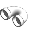 Fitting Return Bend NIBCO HxH PVC DWV 4879