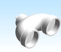 Fitting Return Bend NIBCO HxHxPlug PVC DWV 4878