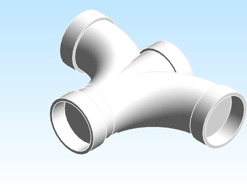 Fitting Tee Double Fixture NIBCO HxHxHxH PVC DWV 4835 B
