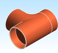 Fitting Tee Equal Reducing Mueller Streamline DW 707 DW 707R CxCxC