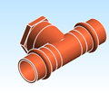 Fitting Tee Equal Reducing Mueller Streamline PRS PxPxFPT