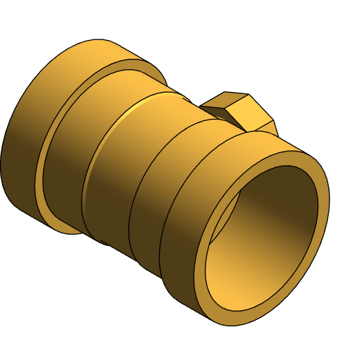 Fitting Tee Equal Reducing NIBCO PxPxF Brass PC612 XLC