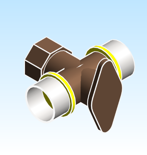 Fitting Tee Equal Reducing Viega PEX Press ZL Bronze PEXxPEXxFPT 2818 2ZL