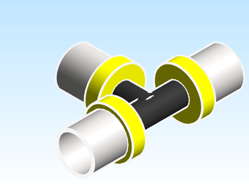 Fitting Tee Equal Reducing Viega PEX Press ZL Polymer PEXxPEXxPEX V5618