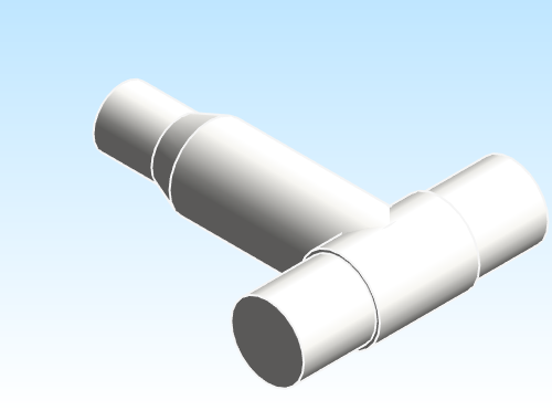 Fitting Tee Fabricated Reducing ASAHI AMERICA Purad SDR21 BWxBWxBW