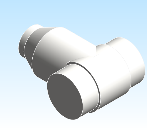 Fitting Tee Fabricated Reducing ASAHI AMERICA Purad SDR33 BWxBWxBW