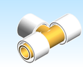 Fitting Tee HeatLink Insert PEX LF Brass