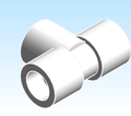 Fitting Tee NIBCO Chemtrol PP 80 FPTxFPTxFPT 6212 3 3