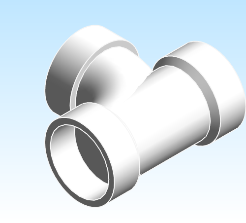 Fitting Tee Sanitary Equal Reducing NIBCO HxHxH PVC DWV 4811