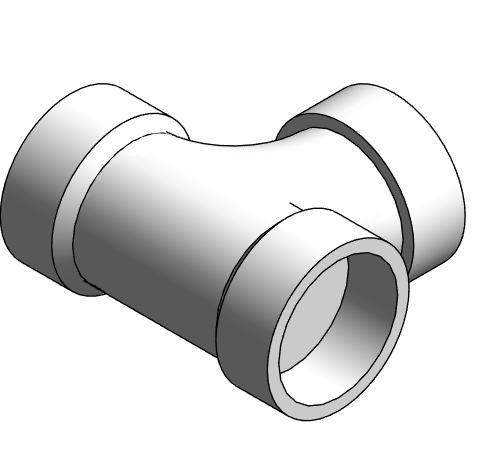 Fitting Tee Sanitary Equal Reducing NIBCO HxHxH PVC DWV 4811
