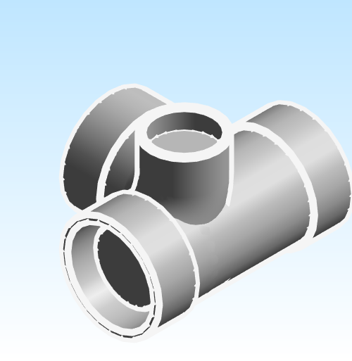 Fitting Tee Sanitary Left Side Inlet Westlake HxHxHxH PVC DWV DH Series Metric