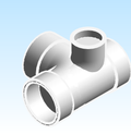 Fitting Tee Sanitary Left Side Inlet Westlake HxHxHxH PVC DWV DL Series Metric