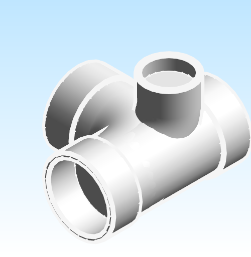 Fitting Tee Sanitary Left Side Inlet Westlake HxHxHxH PVC DWV DL Series
