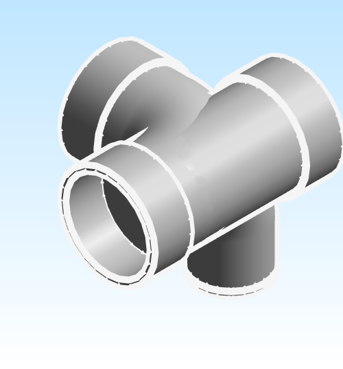 Fitting Tee Sanitary Right Side Inlet Adapter Westlake HxHxHxH PVC DWV DH Series Metric