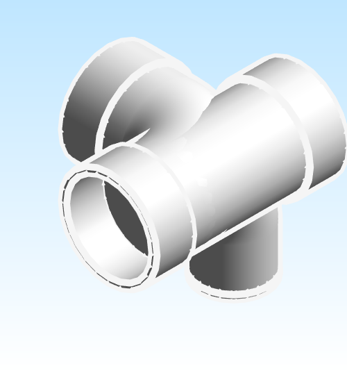 Fitting Tee Sanitary Right Side Inlet Adapter Westlake HxHxHxH PVC DWV DL Series Metric