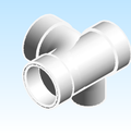 Fitting Tee Sanitary Right Side Inlet Westlake HxHxHxH PVC DWV DL Series