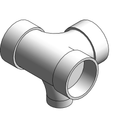 Fitting Tee Sanitary W 90 Right Inlet Equal Reducing NIBCO HxHxHxH PVC DWV 4872