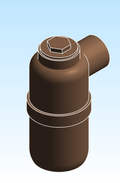 Fitting Trap Swivel Drum NIBCO CxC Plug Cast 891